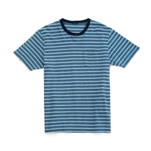 Bleu White Striped T-shirt